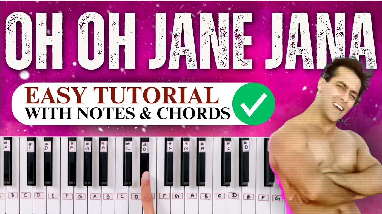 O O Jane Jana - Easy Piano Tutorial With Notes & Chords - Hindi Songs Piano Tutorial - PIX Series