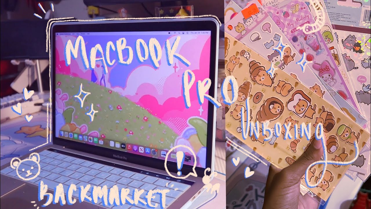 MacBook Pro from backmarket, unboxing and decorating