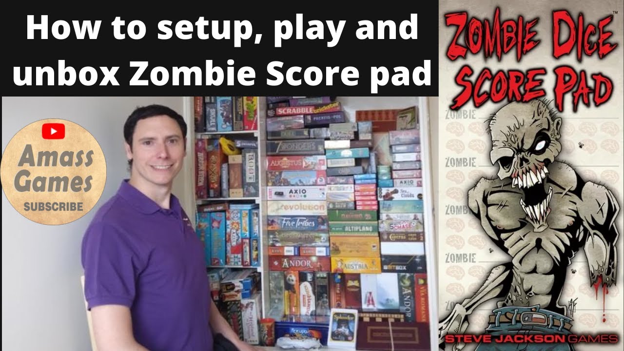 Zombie dice score pad - board game accessories.   Unboxing teaser preview overview tool AmassGames