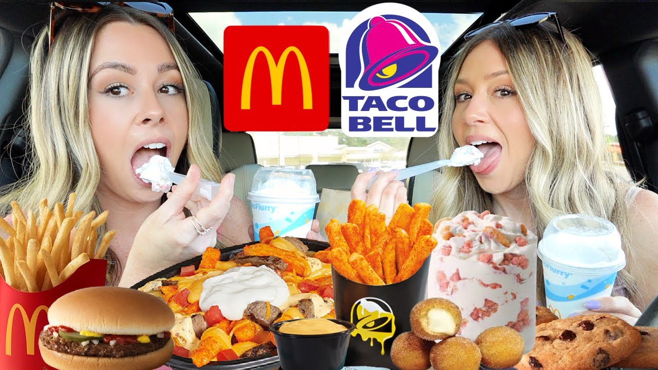 Trying NEW Fast Food - Taco Bell Yellowbird Nacho Fries + McDonald's Strawberry Shortcake McFlurry