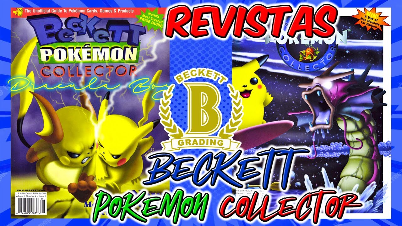 Revistas BECKETT Pokemon Collector Unofficial Num 3, 4 Cartas Vintage