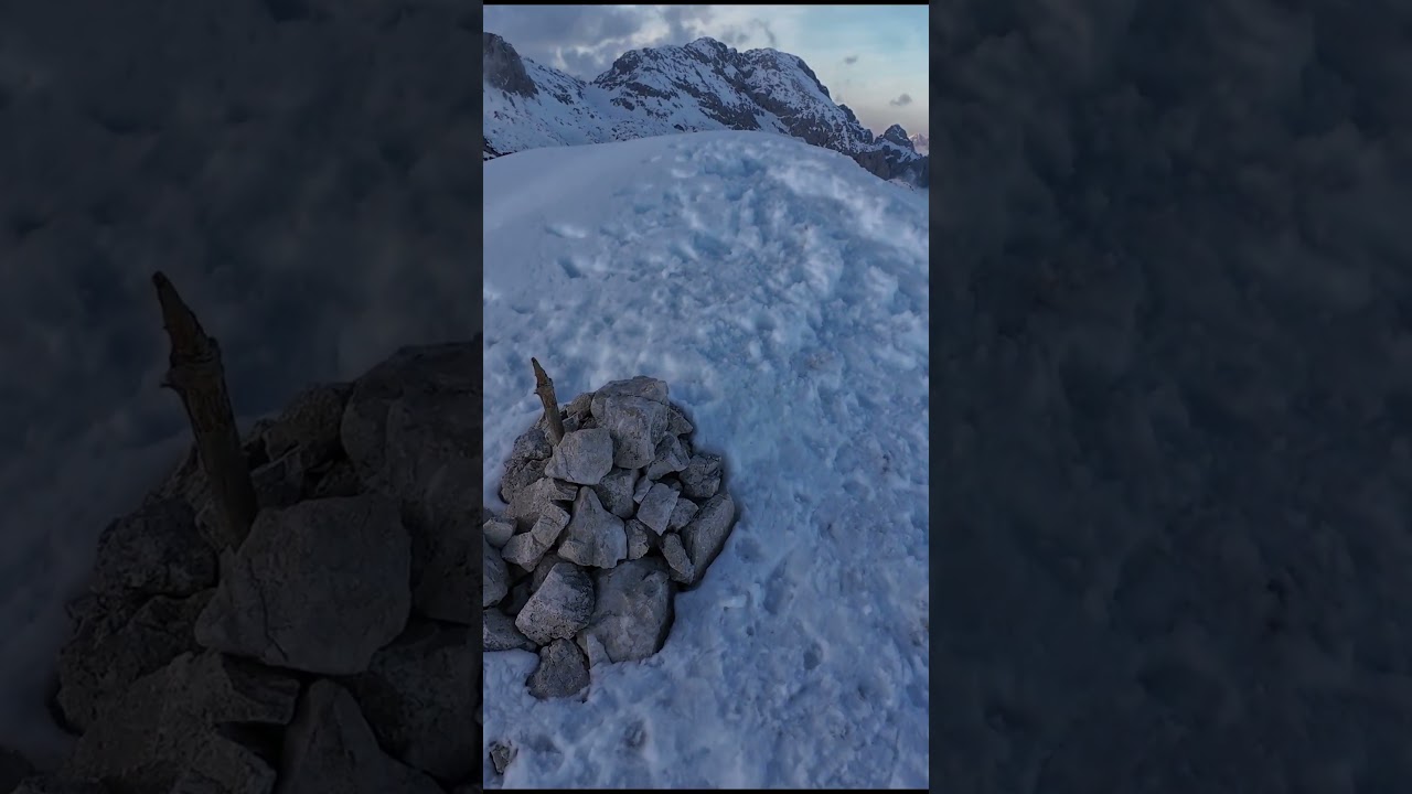 Snowy summit of Veliki Dra&scaron;ki vrh #mountains #snow #hiking #winter #slovenia