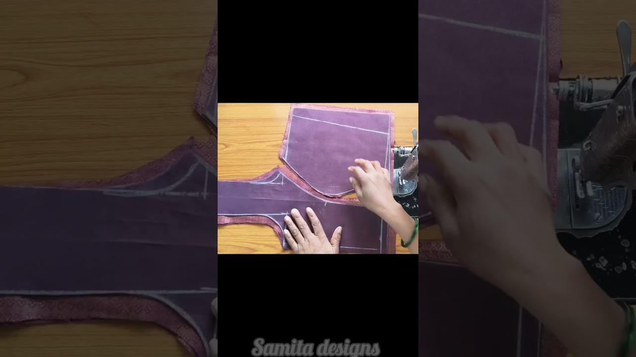 Deep Neck Princess Cut Blouse Cutting And Stitching 