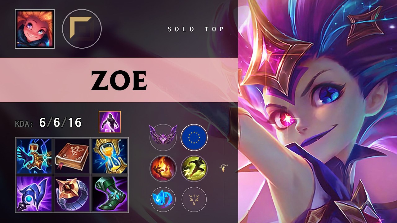 Zoe Top vs Irelia - EUW Master Patch 26.11