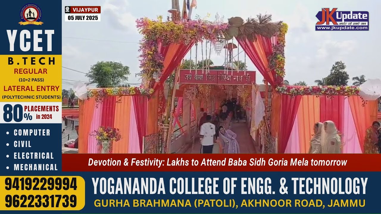Devotion & Festivity: Lakhs to Attend Baba Sidh Goria Mela tomorrow