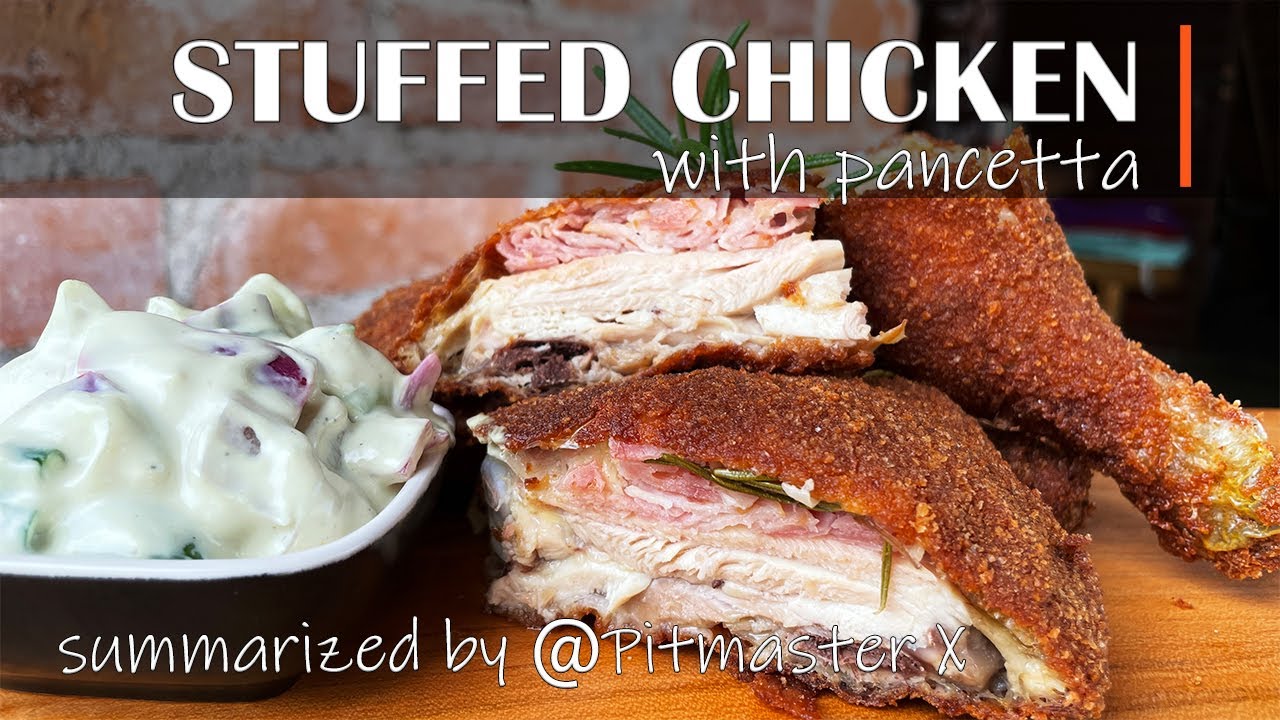 Fried stuffed chicken with pancetta 🍗 | summarized by @pitmasterX