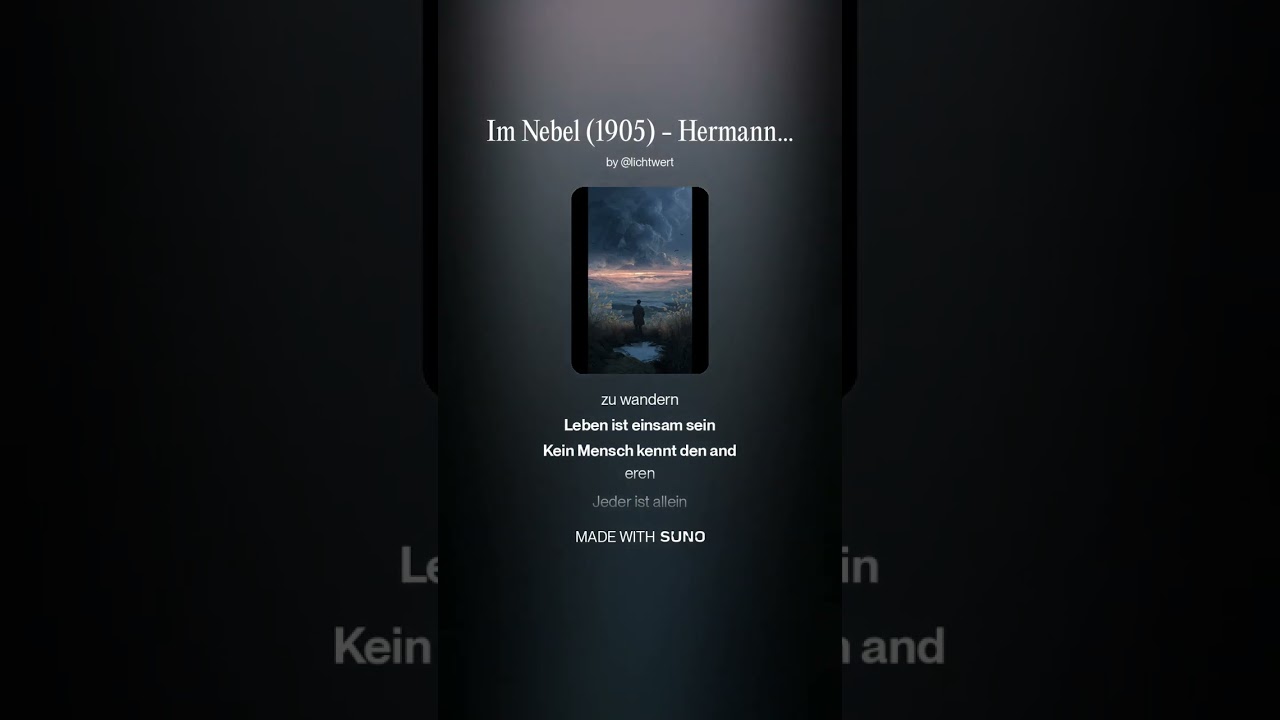 Im Nebel (1905) - Hermann Hesse