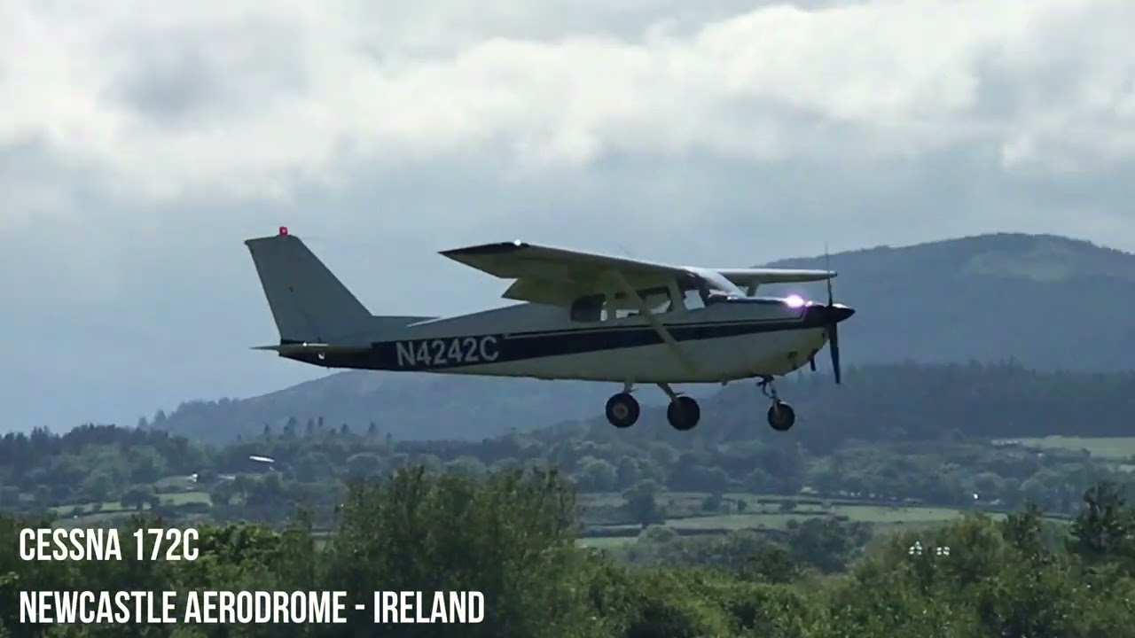 CESSNA 172 landing on a GRASS RUNWAY