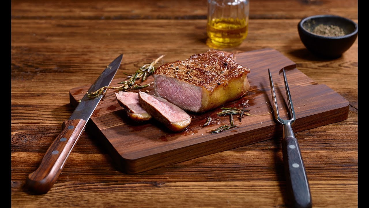 Entrecôte parfaitement cuite