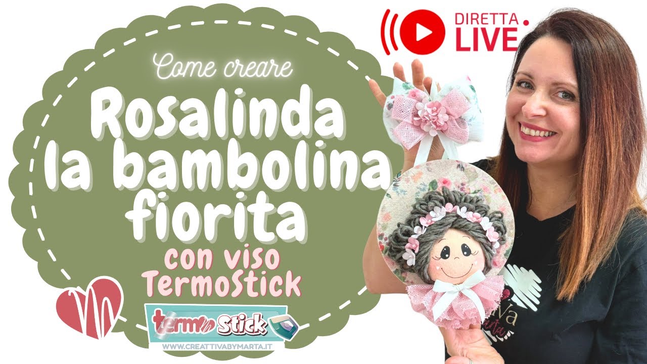 ROSALINDA LA BAMBOLINA fiorita in pannolenci - 251#ExtraLIVE Creattiva by Marta Zanzottera