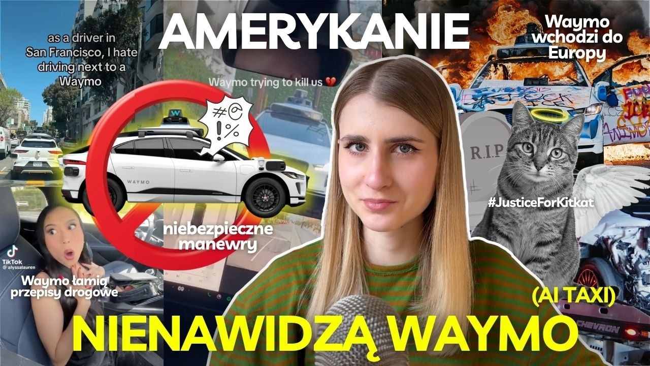 Taks&oacute;wki prowadzone przez AI | WAYMO utrudnia ruch na drogach USA