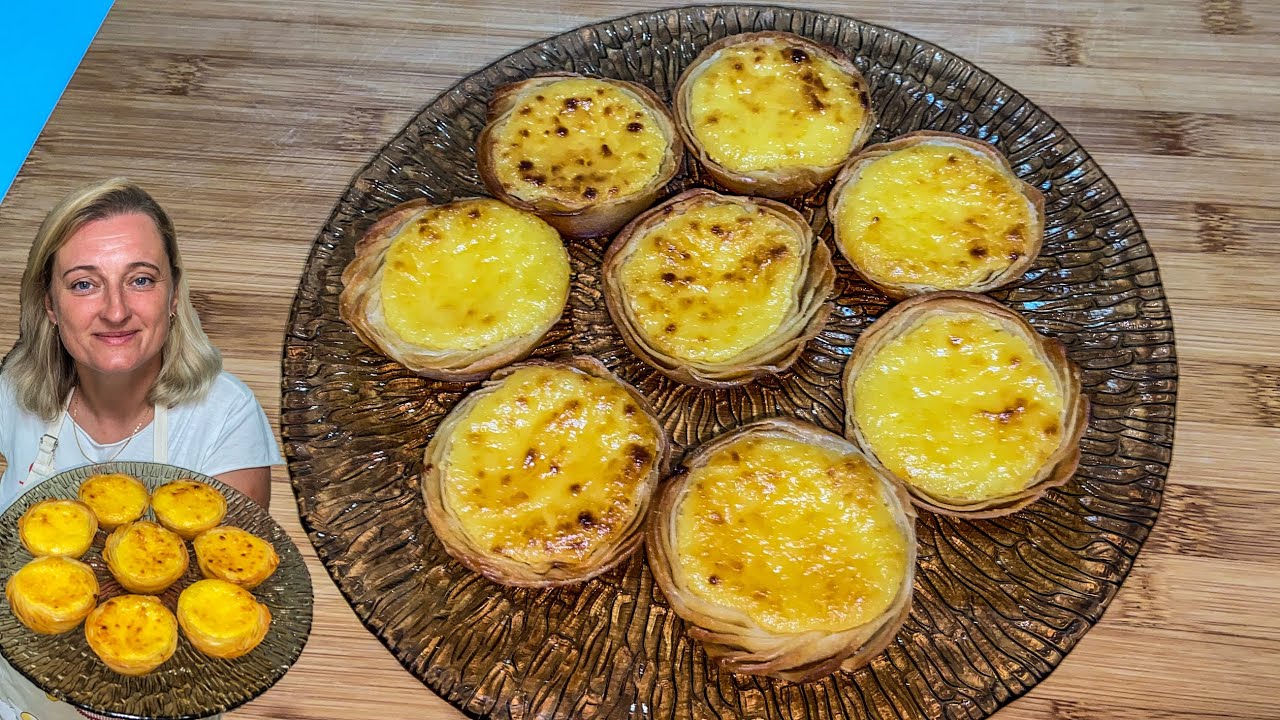 PASTEL DE NATAS DE PORTUGAL 🇵🇹 receita simples e muito deliciosa