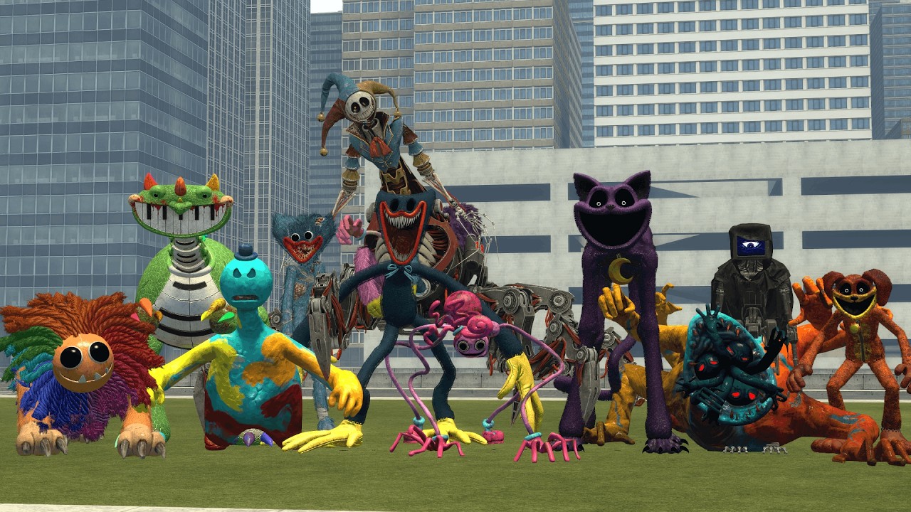Surviving Poppy Playtime Monsters in the City | Garry's Mod
