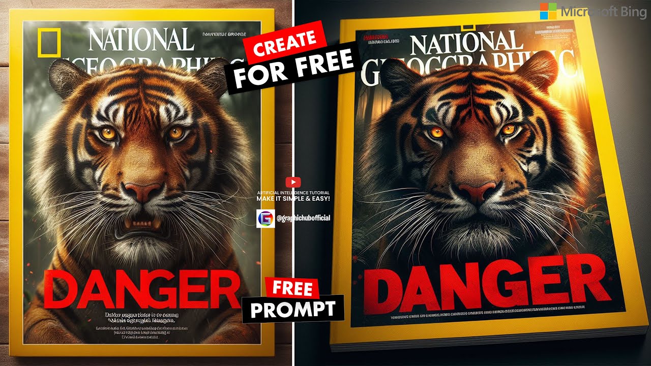 Create AI Magazine Design - Microsoft Bing - Create For FREE - No Photoshop - Graphic Hub
