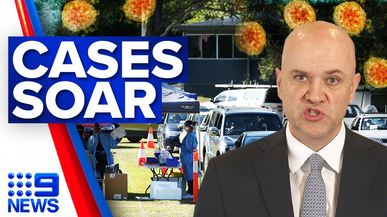 Queensland COVID-19 cases surge to record 10,332 infections | Coronavirus | 9 News Australia