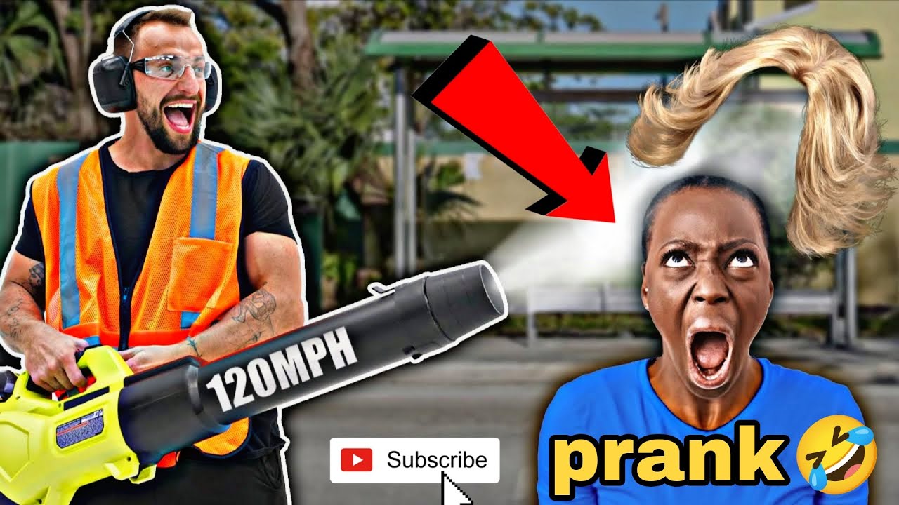 Blowing And Vacuuming Girls Wigs OFF Prank!