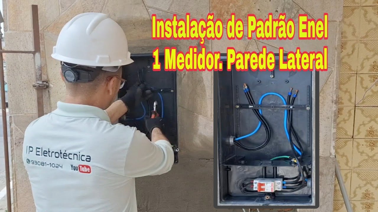 COMO INSTALAR PADRÃO ENEL PRA 1 MEDIDOR EM PAREDE LATERAL