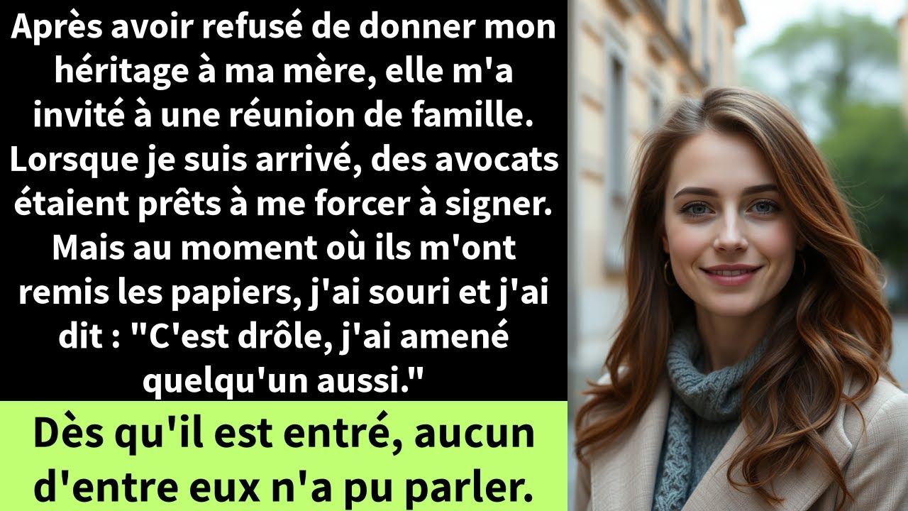 Après avoir refusé de donner mon héritage à ma mère, elle m'a invité à une réunion de famille.