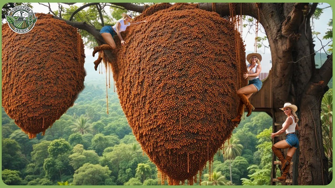How Men Risk Death To Hunt Mad Honey - Incredible Wild Bee Harvesting & Processing