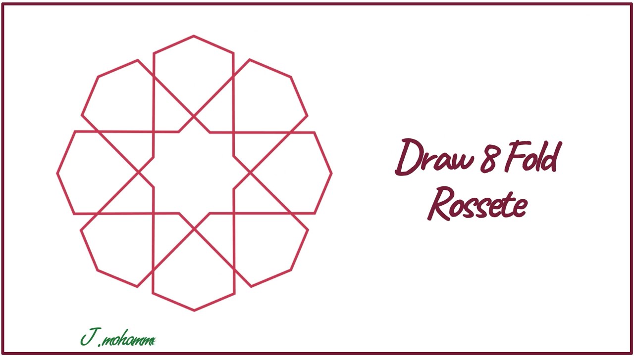 Draw 8 fold Rosette