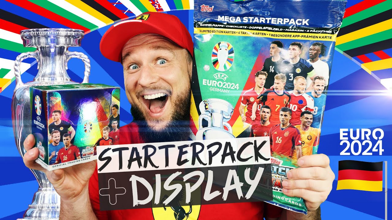 EURO 2024 MEGA STARTERPACK + RIESEN DISPLAY Unboxing | DEUTSCH | TRADING CARDS