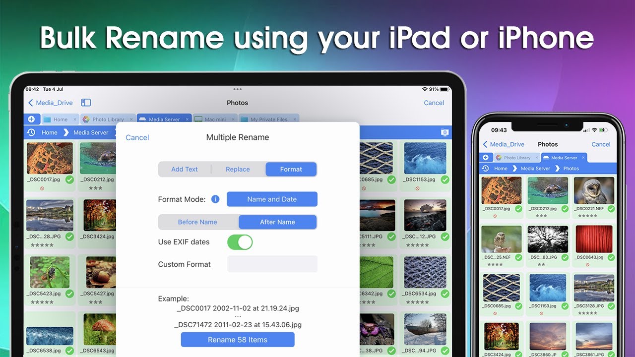 Bulk Rename Files Using your iPad or iPhone