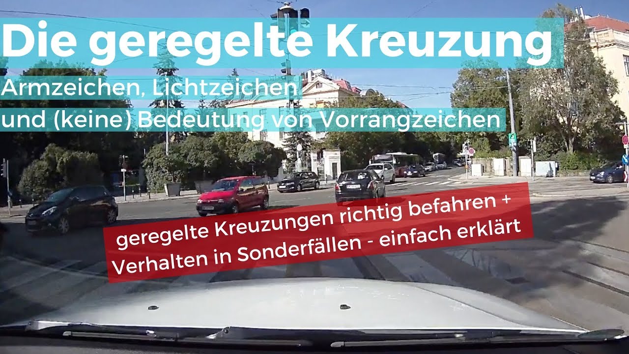 Geregelte Kreuzungen richtig befahren - die Bedeutung von Arm- und Lichtzeichen + Tipps