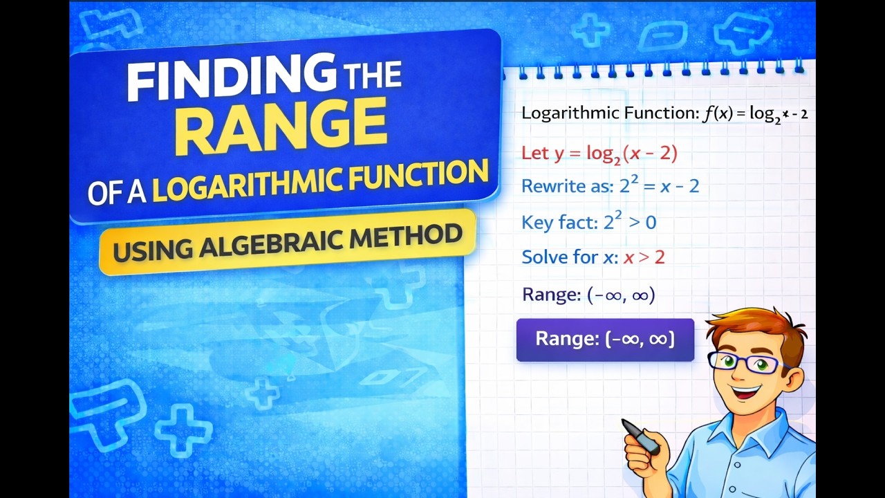 Finding the Range of a Logarithmic Function Using Algebraic Methods