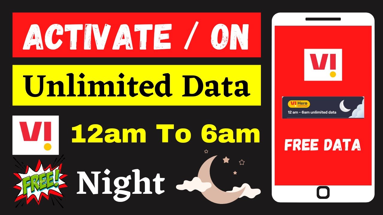 Vi 12 to 6 Free Data Kaise Activate Kare | Vi Night Free Data | Vi 12 to 6 Free Data Kaise Paye