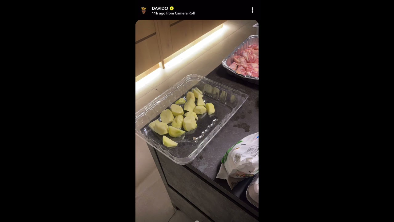 Chef Chioma is not around to cook for Davido anymore so he cooked for himself