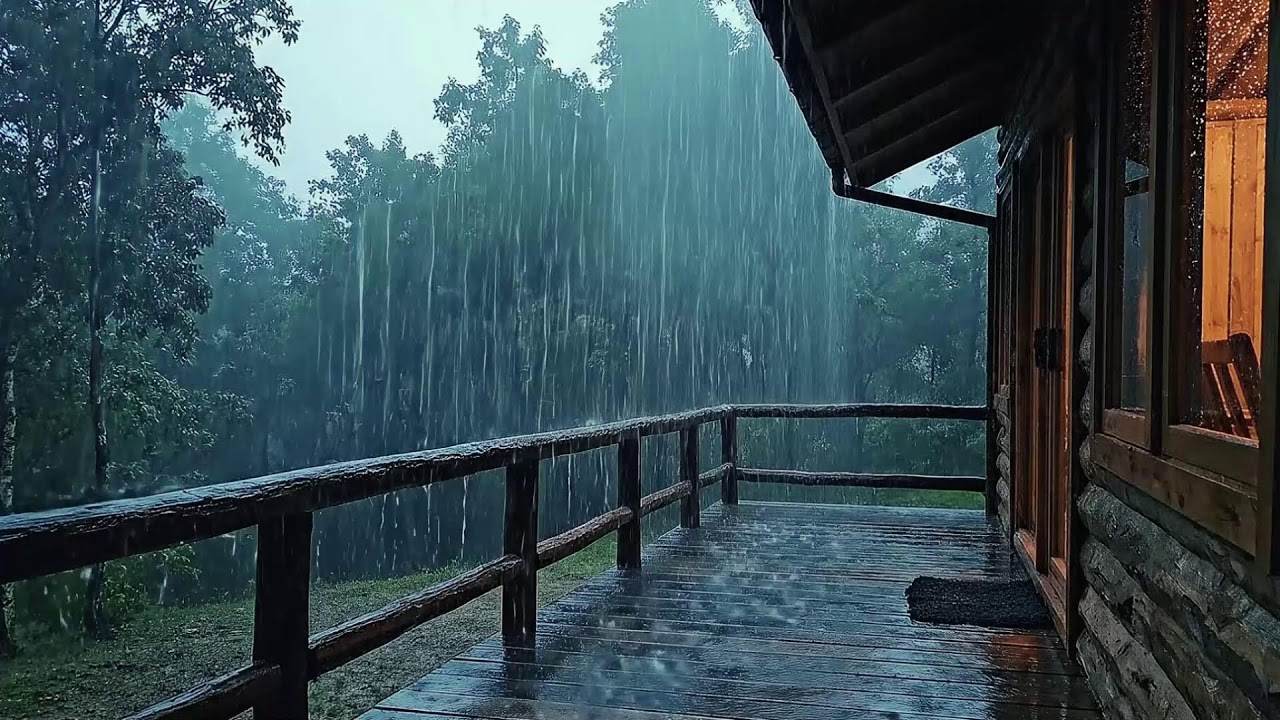 Rain Sounds to Fall Asleep Fast with Distant Thunder for Insomnia Relief | Calming Storm Ambience