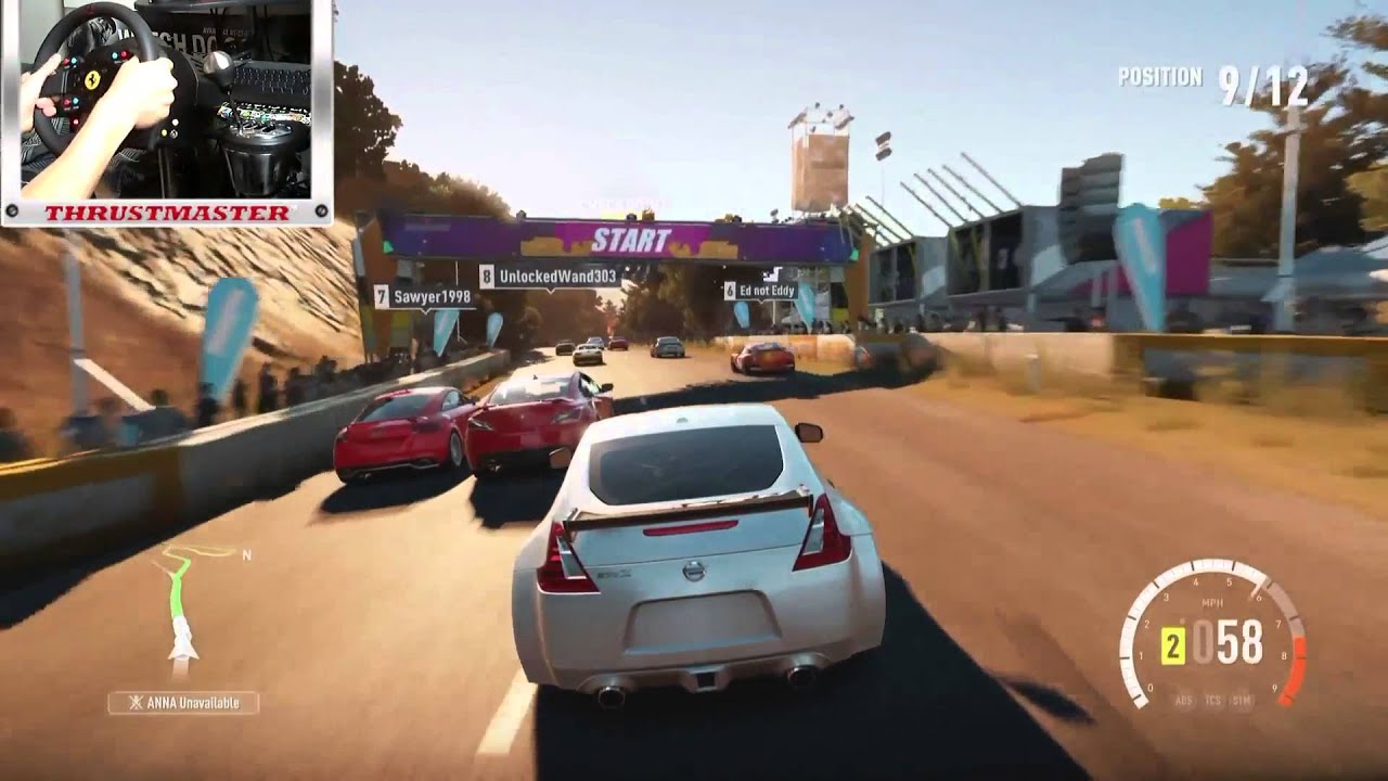 Forza Horizon 2 Lets Play Ep4 Close Finish! w/Thrustmaster Wheel Cam (XB1) | SLAPTrain