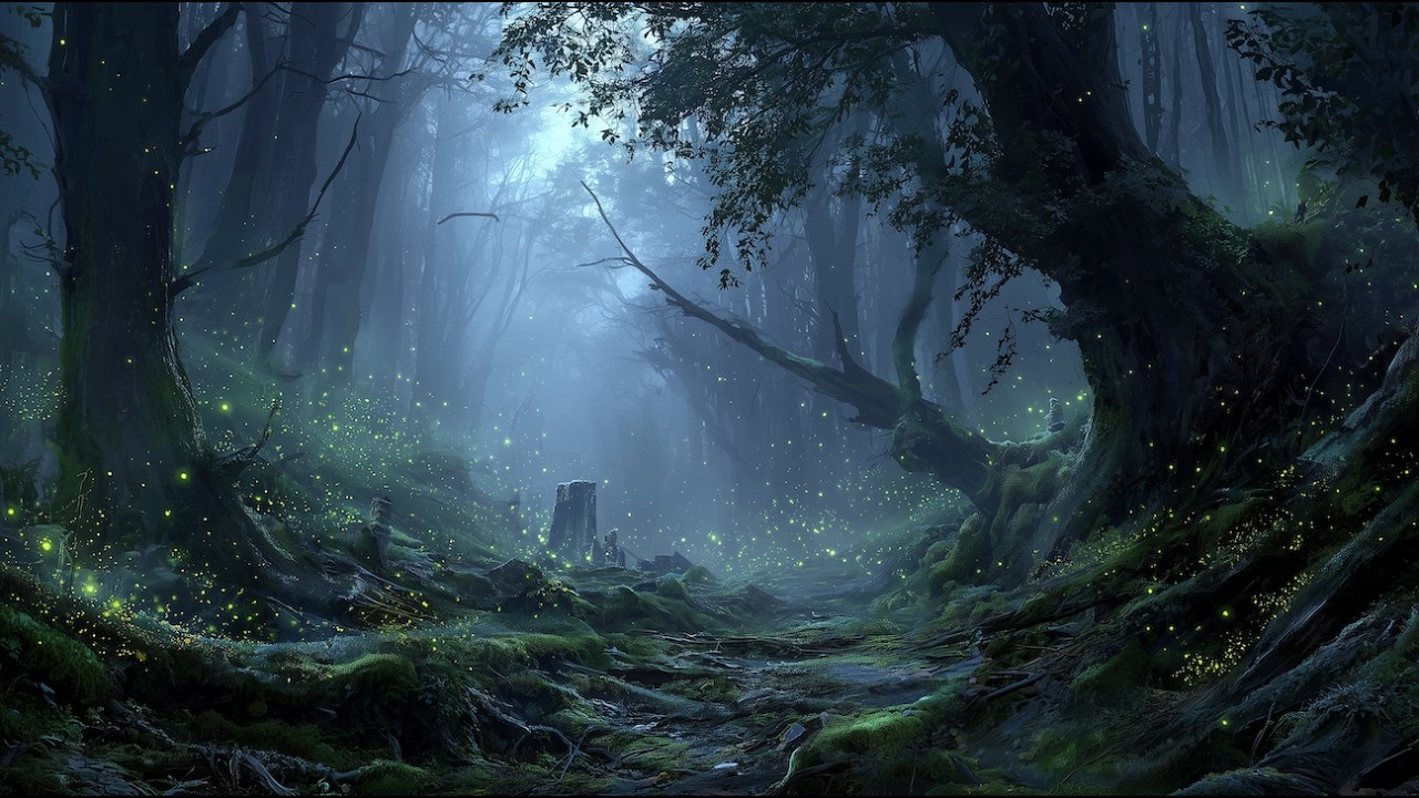 Oakwald Forest at Night – Dark Throne of Glass Forest Ambience