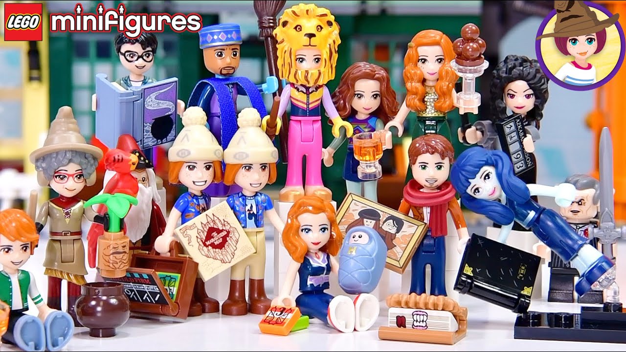 Lego Harry Potter Minifigures Series 2 Complete Set Opening (& then trying their stuff on minidolls)