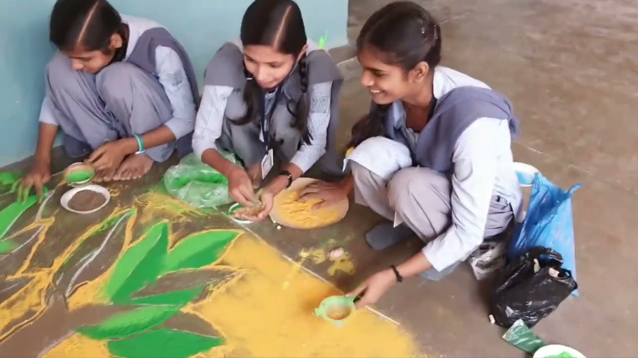 RANGOLI COMPETITION AT ST. MARY'S SCHOOL,  RAILWAY COLONY ROAD, SAMASTIPUR.