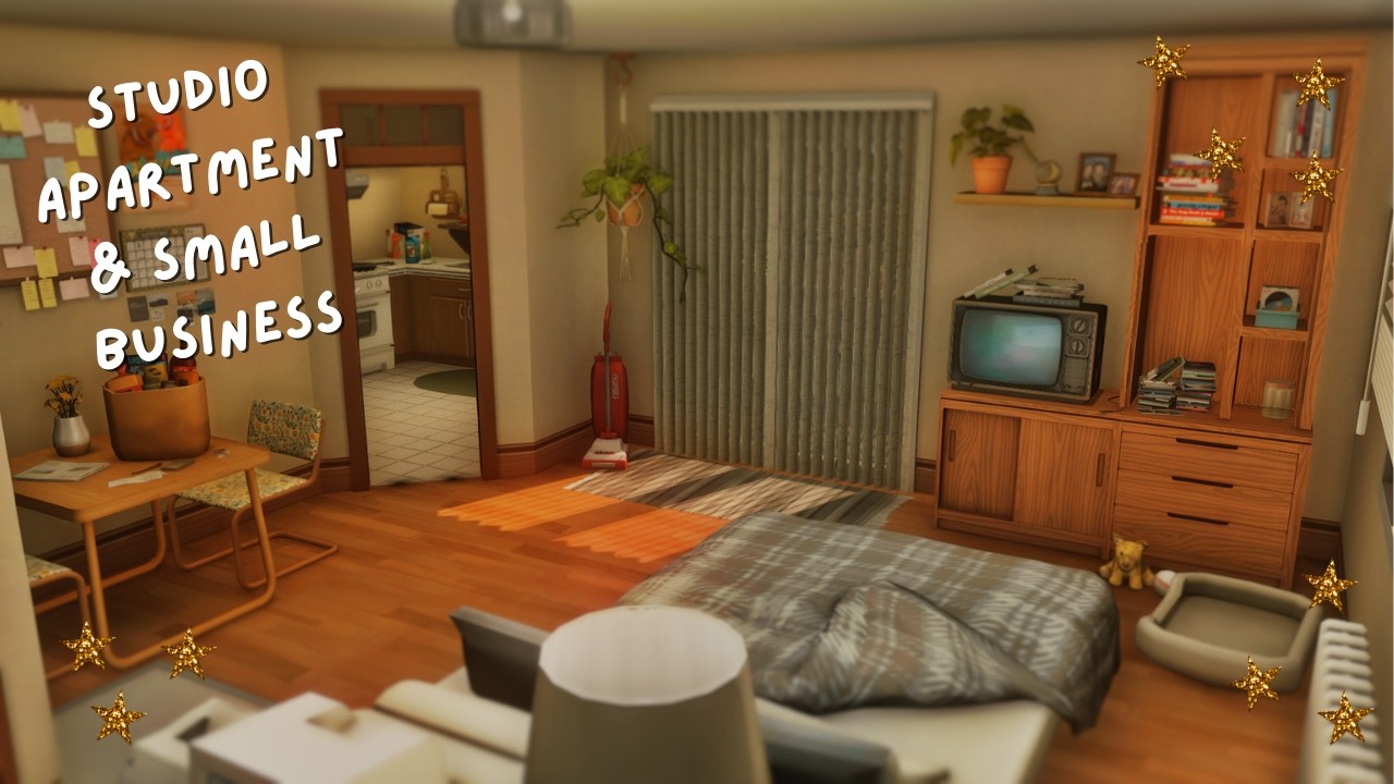 Pet Shop/Groomer & Studio Apartment || Sims 4 Speed Build || CC