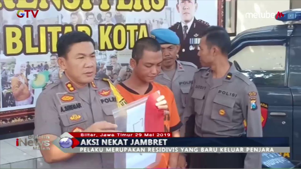 Baru Keluar dari Penjara, Pelaku Jambret di Blitar Kembali Masuk Jeruji Besi - BIM 29/05