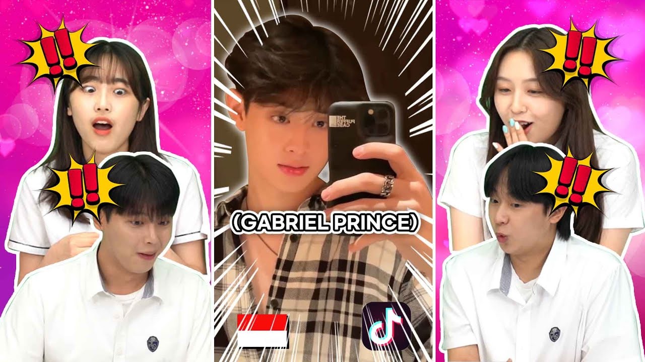Reaksi Siswa Korea Lihat Tiktok Gabriel Prince 😍😍 | Cowok Ganteng Indonesia 🇮🇩🇰🇷 | Reaction