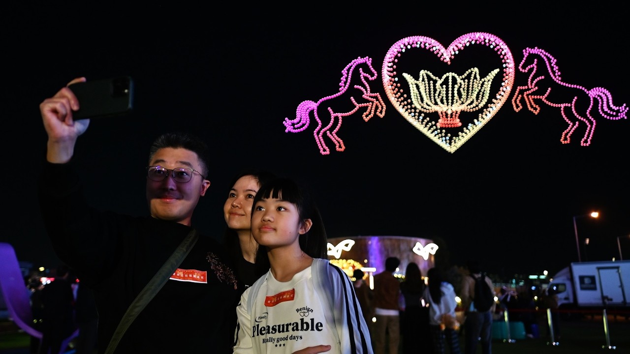 WATCH: Hong Kong drone show blends tech with tradition for Year of the Horse