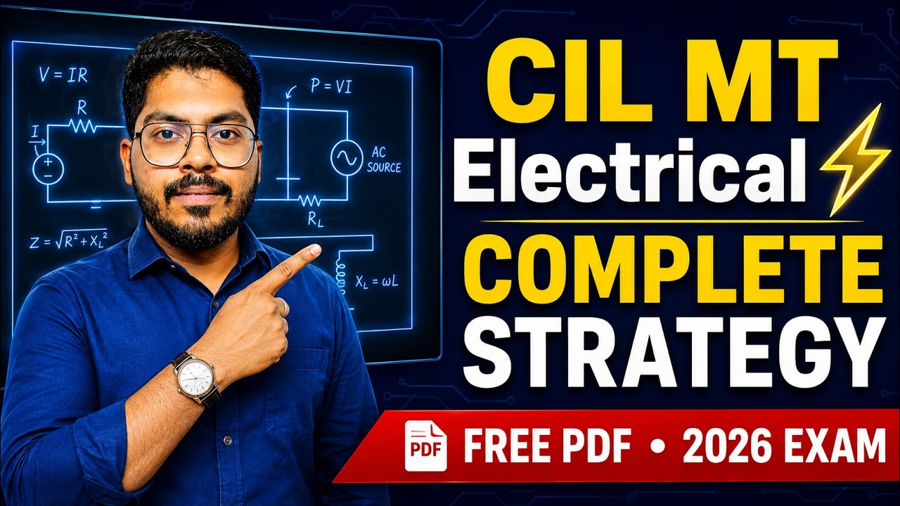 Coal India Management Trainee 2026 | Electrical Branch Complete Analysis | CIL MT Electrical Stra...