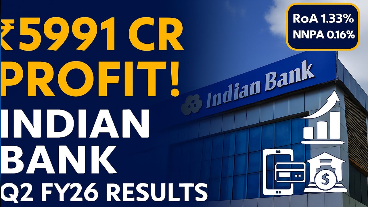 Indian Bank Q2 FY26 Results: ₹5991 Cr Profit  NNPA at 0.16%  Strong Growth Across Segments