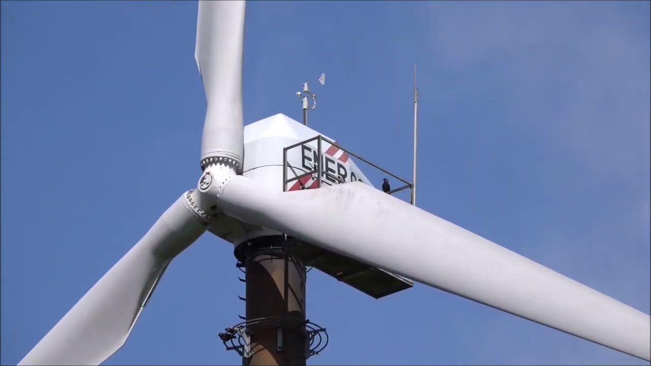 Wind farm Diepholz, 4 x Enercon E-17/80 wind turbines from 1990 on tripod 10.04.2022