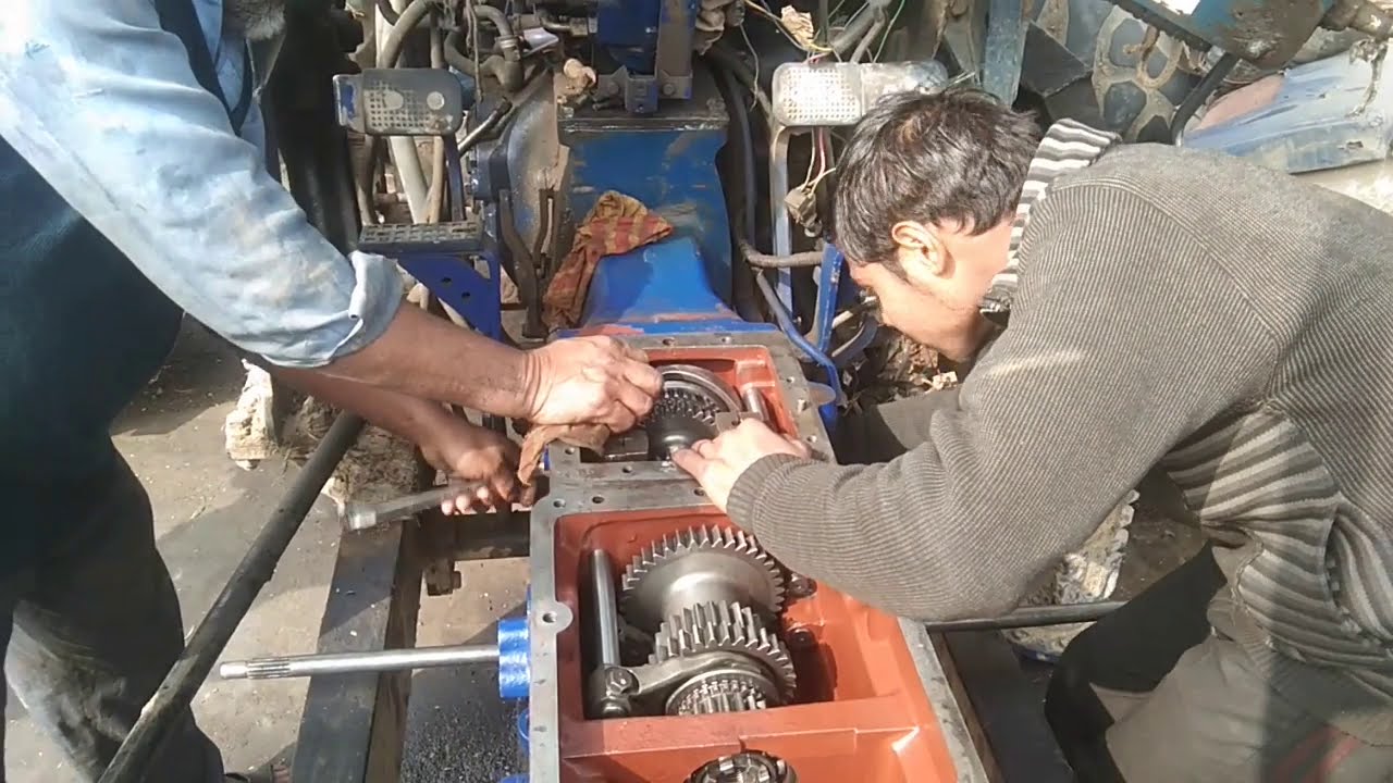 Farmtrac 6065 tractor gear box repair job