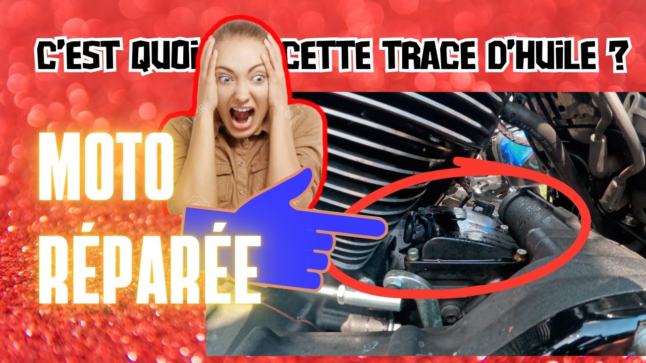 C'est quoi cette trace d'huile ? Harley réparée...