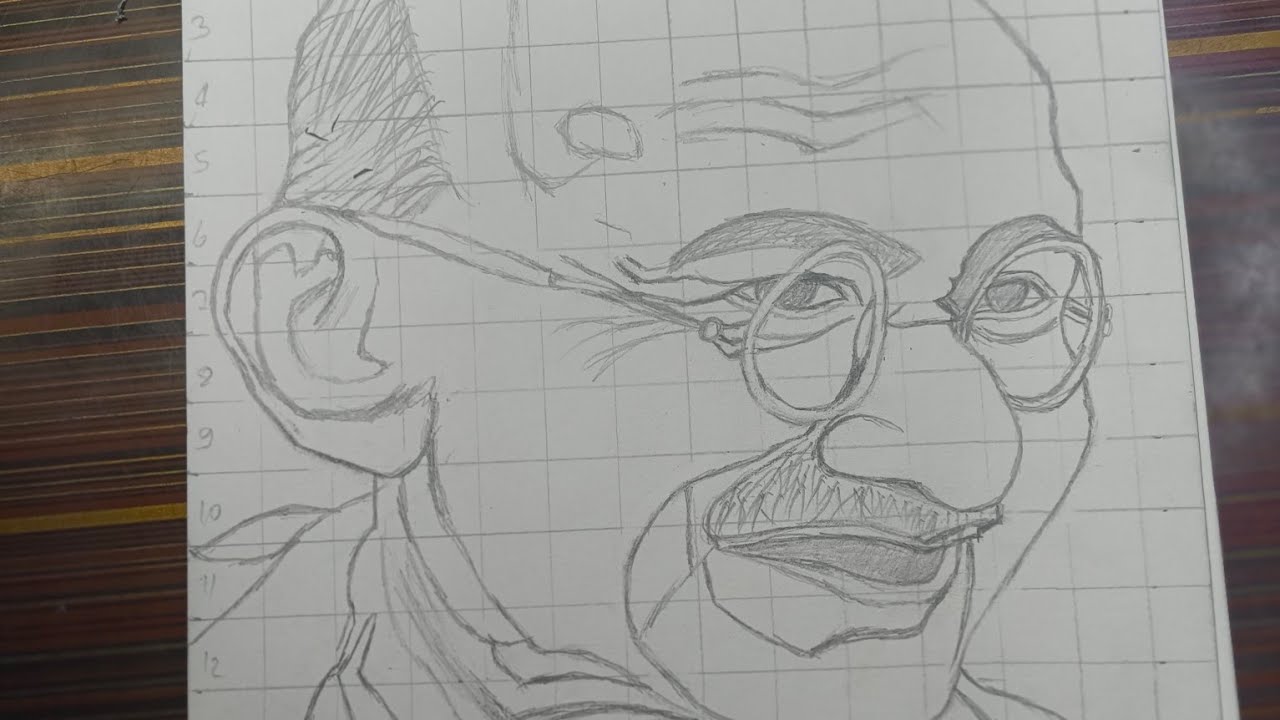 Gandhiji ka sketch @artistAmrita97 #gandhi #26january #art #artist #artdrawing #sketch #drawing 