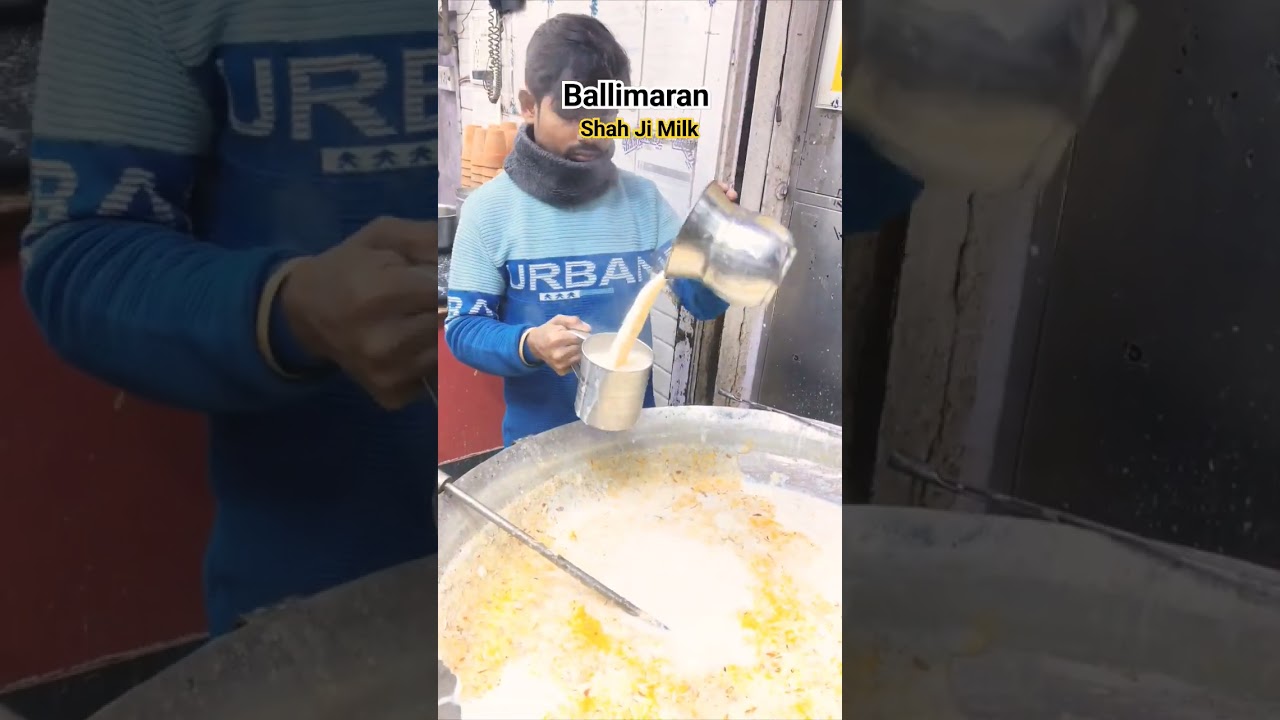 old Delhi Famous Milk Shah ji Milk Ballimaran Chandni chowk, #dehli #travel #new #viral