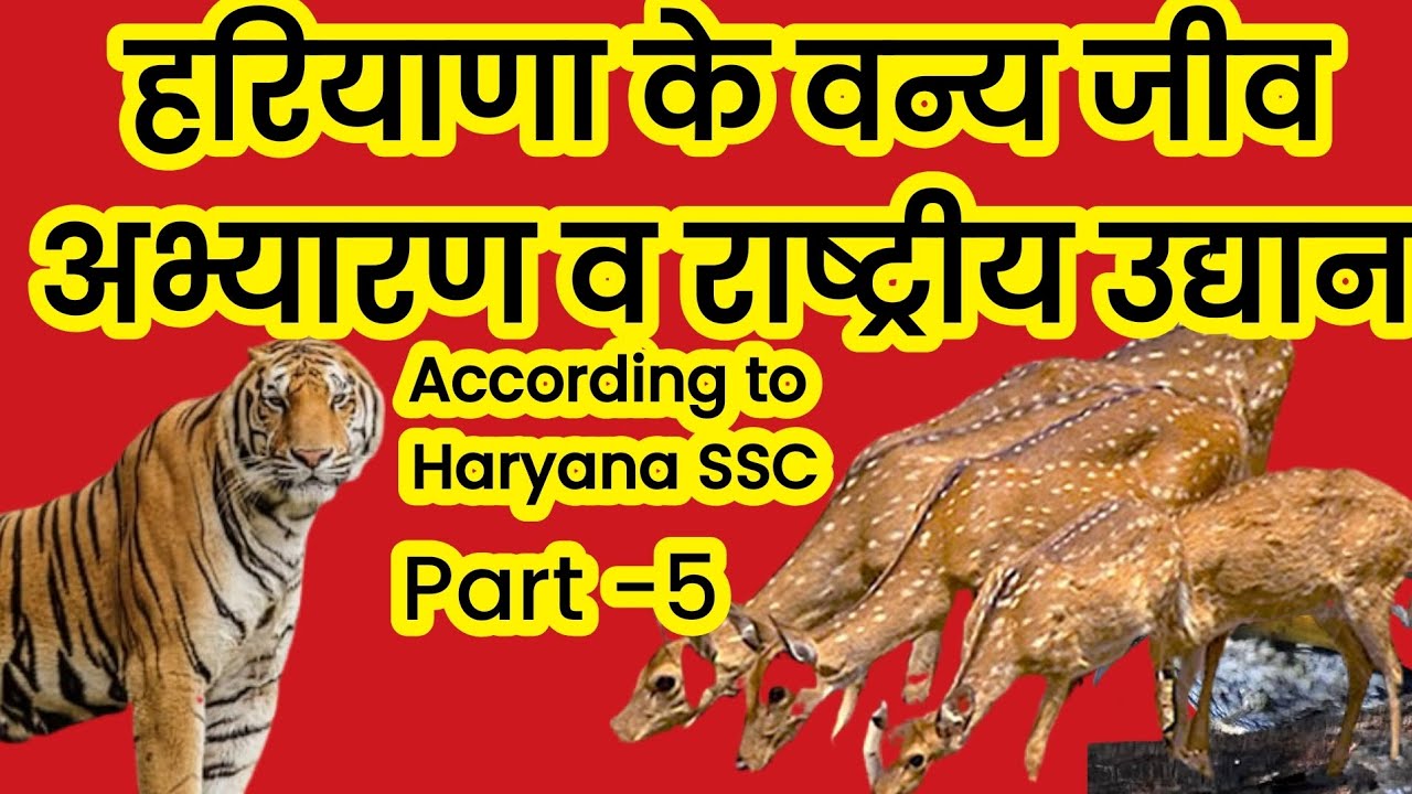 Haryana gk  हरियाणा के वन्य जीव अभ्यारण व राष्ट्रीयउद्यान ,CET exam ,haryana police group D exam 