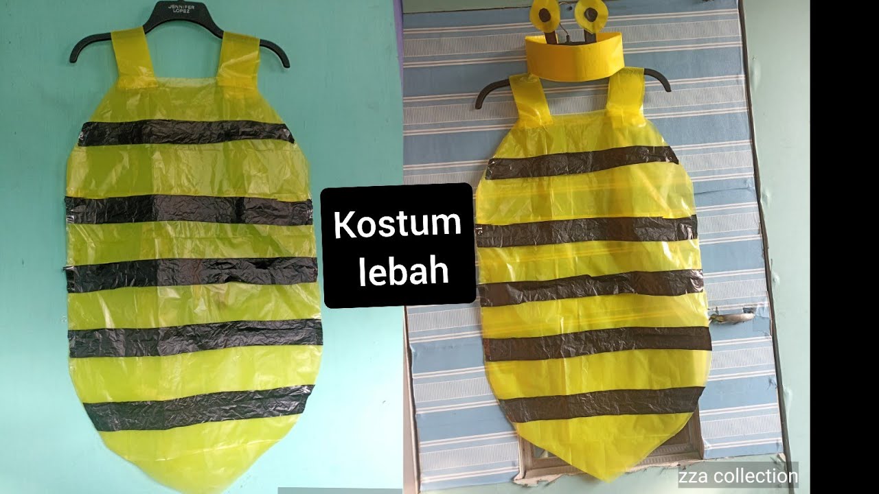 kostum lebah dari plastik kresek #kostumdaurulang