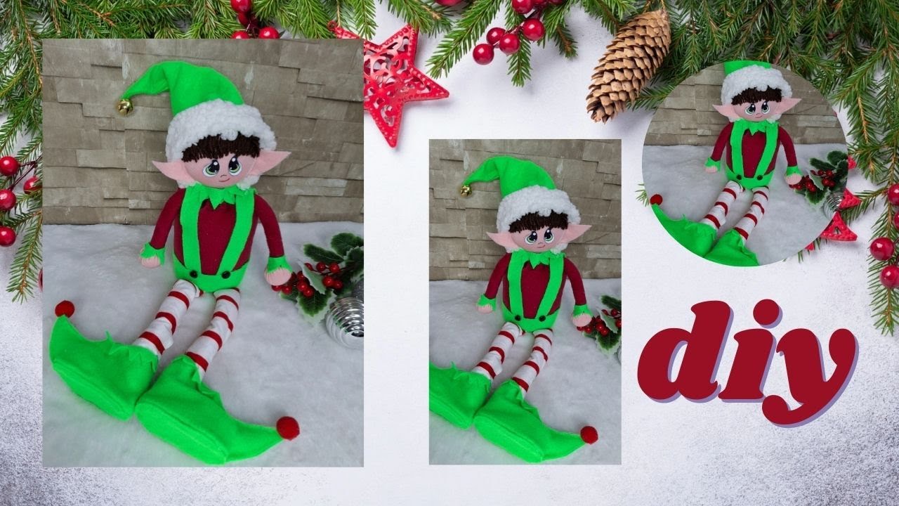 DUENDE / ELFO Navide&ntilde;o con material reciclado  /DIY para NAVIDAD 🎄☃⛄