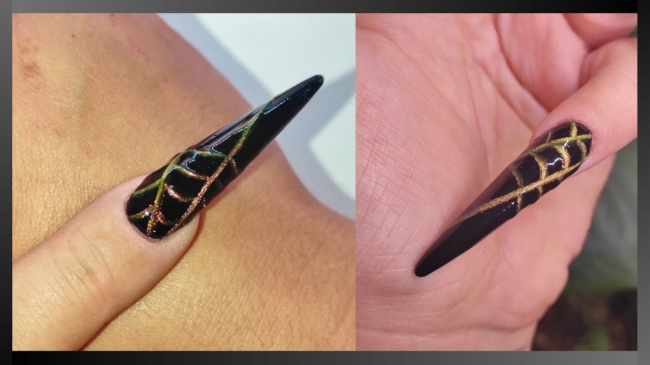 Spinnenweben mit Cat-Eye gel | Halloween | 2 von 3
